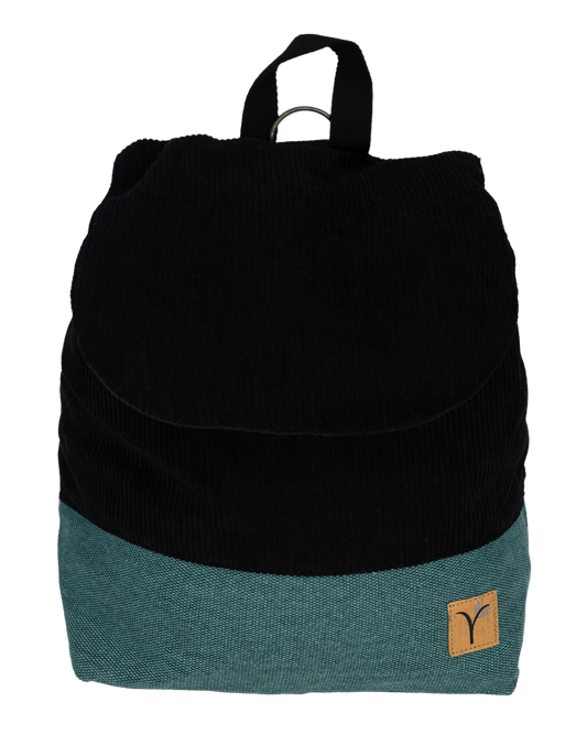 4in1 Tasche Jona - Cord Schwarz / Petrol