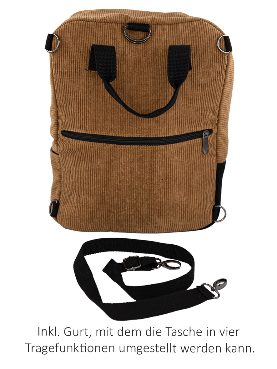 4in1 Tasche Kurt - Braun / Schwarz